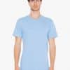 Light Blue American Apparel UNISEX FINE JERSEY SHORT SLEEVE T-SHIRT Pólók/T-Shirt
