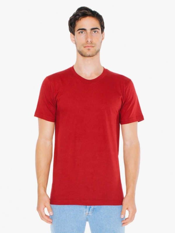 Cranberry American Apparel UNISEX FINE JERSEY SHORT SLEEVE T-SHIRT Pólók/T-Shirt