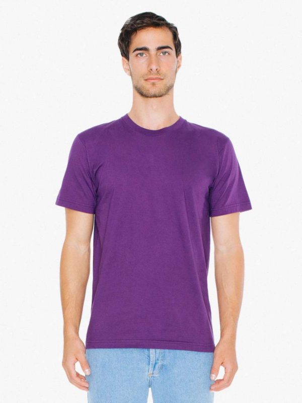 Eggplant American Apparel UNISEX FINE JERSEY SHORT SLEEVE T-SHIRT Pólók/T-Shirt