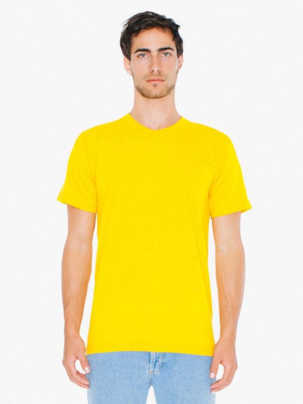 Gold American Apparel UNISEX FINE JERSEY SHORT SLEEVE T-SHIRT Pólók/T-Shirt