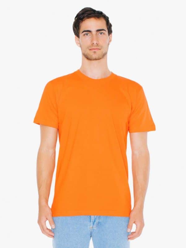 Orange American Apparel UNISEX FINE JERSEY SHORT SLEEVE T-SHIRT Pólók/T-Shirt