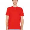 Red American Apparel UNISEX FINE JERSEY SHORT SLEEVE T-SHIRT Pólók/T-Shirt
