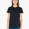 Black American Apparel WOMEN'S FINE JERSEY SHORT SLEEVE T-SHIRT Pólók/T-Shirt