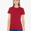 Cranberry American Apparel WOMEN'S FINE JERSEY SHORT SLEEVE T-SHIRT Pólók/T-Shirt