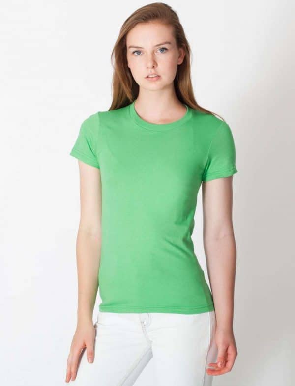 Grass American Apparel WOMEN'S FINE JERSEY SHORT SLEEVE T-SHIRT Pólók/T-Shirt