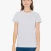 Heather Grey American Apparel WOMEN'S FINE JERSEY SHORT SLEEVE T-SHIRT Pólók/T-Shirt
