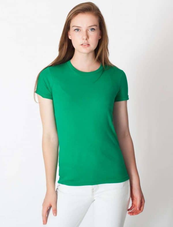 Kelly Green American Apparel WOMEN'S FINE JERSEY SHORT SLEEVE T-SHIRT Pólók/T-Shirt