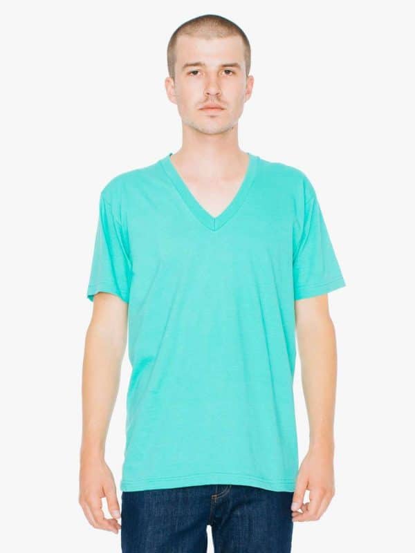 Mint American Apparel UNISEX FINE JERSEY V-NECK T-SHIRT Pólók/T-Shirt