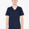 Navy American Apparel UNISEX FINE JERSEY V-NECK T-SHIRT Pólók/T-Shirt
