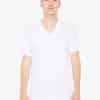White American Apparel UNISEX FINE JERSEY V-NECK T-SHIRT Pólók/T-Shirt