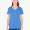 Heather Lake Blue American Apparel WOMEN'S POLY-COTTON SHORT SLEEVE T-SHIRT Pólók/T-Shirt