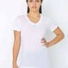 White American Apparel WOMEN'S POLY-COTTON SHORT SLEEVE T-SHIRT Pólók/T-Shirt