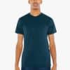 Black Aqua American Apparel UNISEX POLY-COTTON SHORT SLEEVE T-SHIRT Pólók/T-Shirt