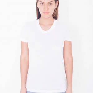 White American Apparel WOMEN'S SUBLIMATION SHORT SLEEVE T-SHIRT Pólók/T-Shirt