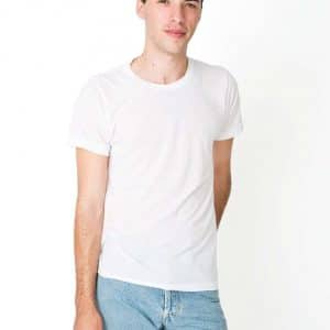 White American Apparel UNISEX SUBLIMATION SHORT SLEEVE T-SHIRT Pólók/T-Shirt