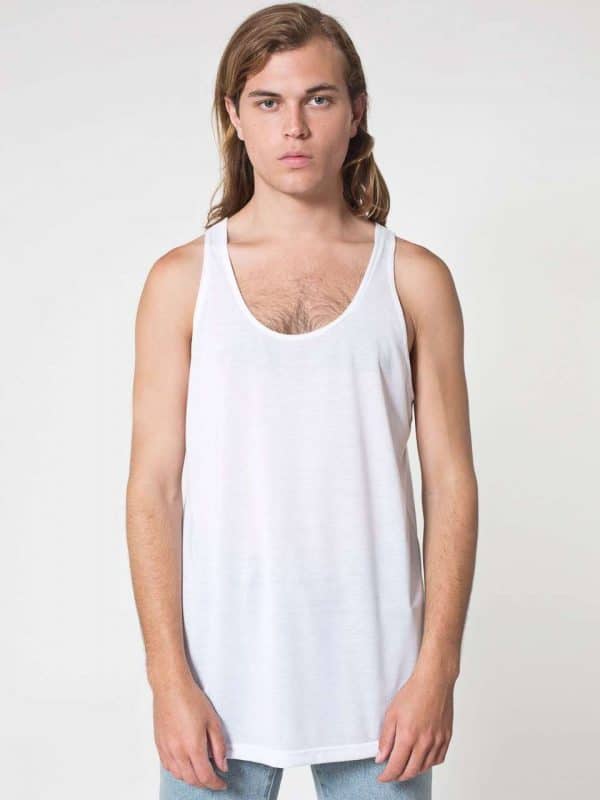 White American Apparel UNISEX SUBLIMATION TANK Pólók/T-Shirt