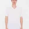 White American Apparel UNISEX SUBLIMATION SHORT SLEEVE CLASSIC V-NECK T-SHIRT Pólók/T-Shirt