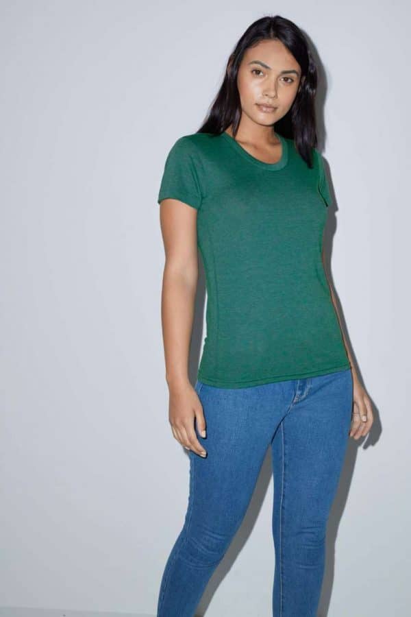 American Apparel WOMEN'S TRI-BLEND SHORT SLEEVE TRACK T-SHIRT Pólók/T-Shirt