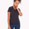 Tri-Black American Apparel WOMEN'S TRI-BLEND SHORT SLEEVE TRACK T-SHIRT Pólók/T-Shirt