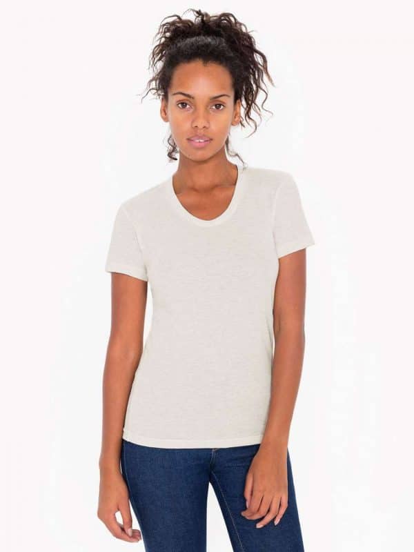 Tri-Oatmeal American Apparel WOMEN'S TRI-BLEND SHORT SLEEVE TRACK T-SHIRT Pólók/T-Shirt