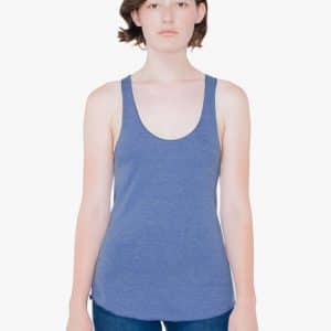 Athletic Blue American Apparel WOMEN'S TRI-BLEND RACERBACK TANK Pólók/T-Shirt