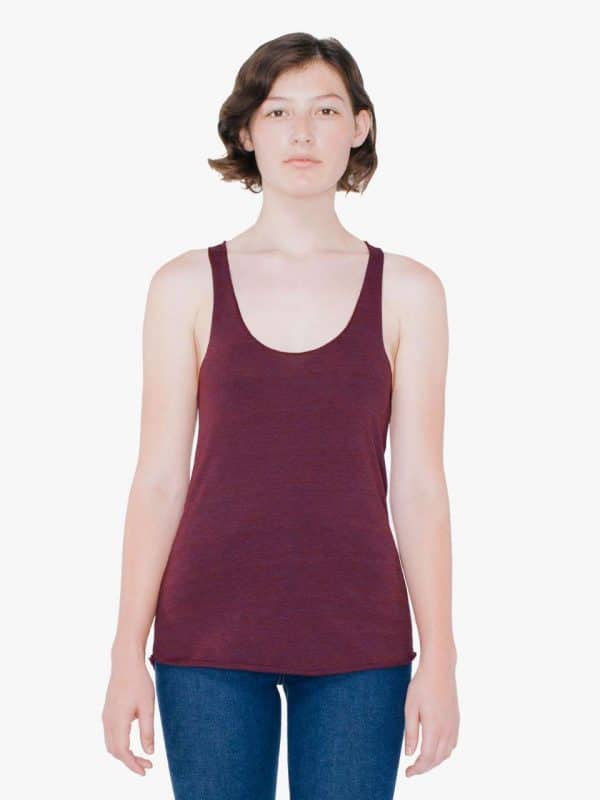 Tri-Cranberry American Apparel WOMEN'S TRI-BLEND RACERBACK TANK Pólók/T-Shirt