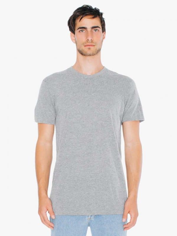 Athletic Grey American Apparel UNISEX TRI-BLEND SHORT SLEEVE TRACK T-SHIRT Pólók/T-Shirt
