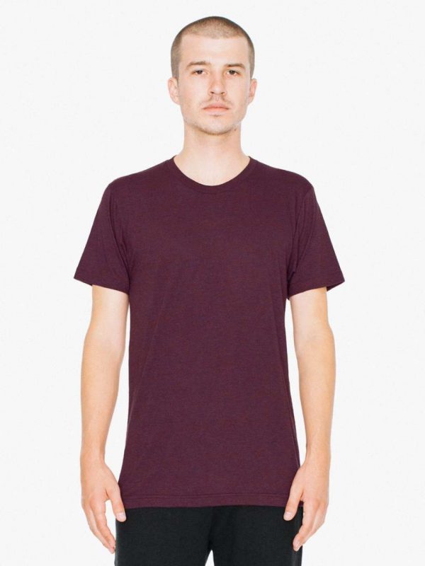 Tri-Cranberry American Apparel UNISEX TRI-BLEND SHORT SLEEVE TRACK T-SHIRT Pólók/T-Shirt