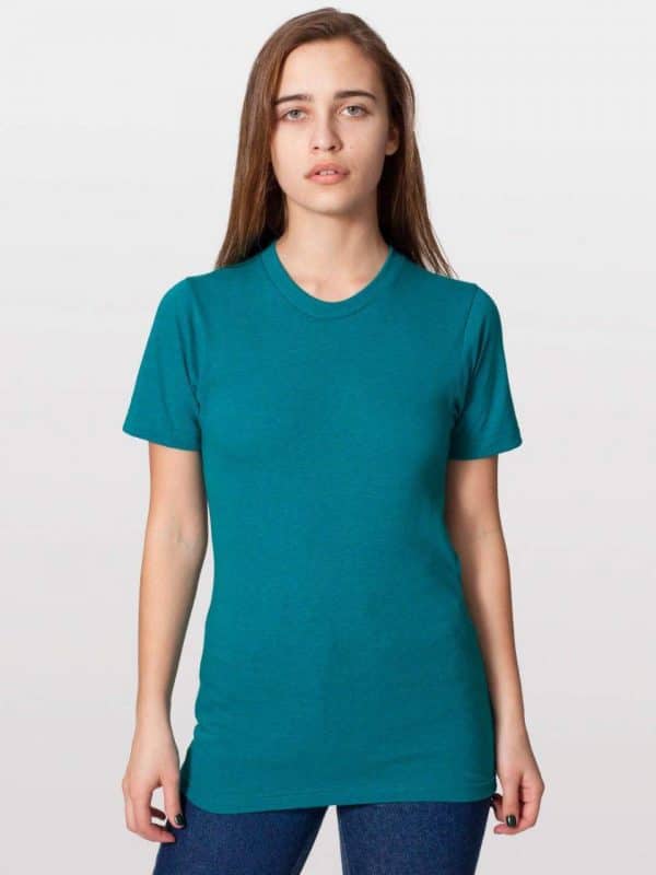 Tri-Evergreen American Apparel UNISEX TRI-BLEND SHORT SLEEVE TRACK T-SHIRT Pólók/T-Shirt