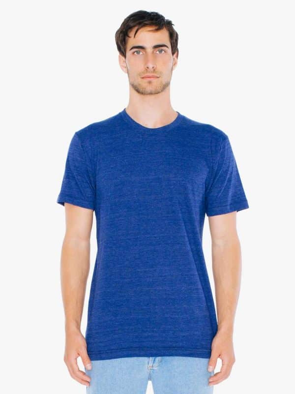 Tri-Indigo American Apparel UNISEX TRI-BLEND SHORT SLEEVE TRACK T-SHIRT Pólók/T-Shirt