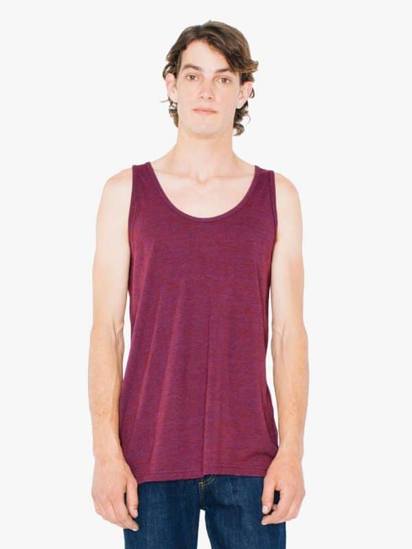 Tri-Cranberry American Apparel UNISEX TRI-BLEND TANK TOP Pólók/T-Shirt