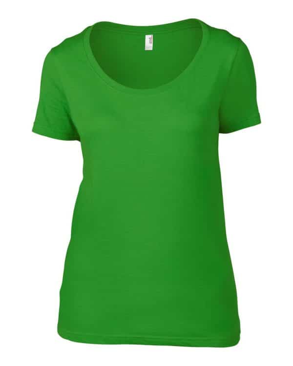 Green Apple Anvil WOMEN’S FEATHERWEIGHT SCOOP TEE Pólók/T-Shirt