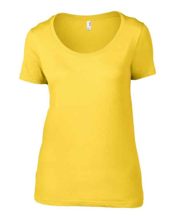 Lemon Zest Anvil WOMEN’S FEATHERWEIGHT SCOOP TEE Pólók/T-Shirt