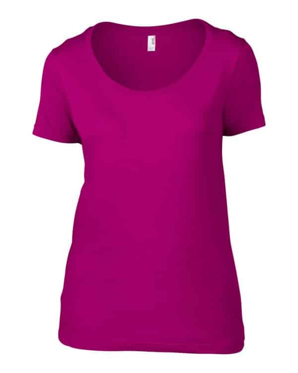 Raspberry Anvil WOMEN’S FEATHERWEIGHT SCOOP TEE Pólók/T-Shirt