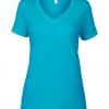 Caribbean Blue Anvil WOMEN’S FEATHERWEIGHT V-NECK TEE Pólók/T-Shirt