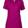 Raspberry Anvil WOMEN’S FEATHERWEIGHT V-NECK TEE Pólók/T-Shirt