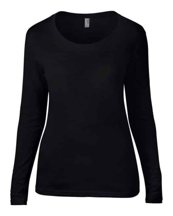 Black Anvil WOMEN’S FEATHERWEIGHT LONG SLEEVE SCOOP TEE Pólók/T-Shirt