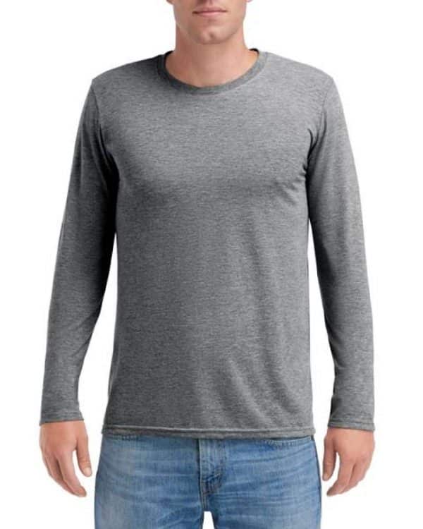 Heather Graphite Anvil ADULT TRI-BLEND LONG SLEEVE TEE Pólók/T-Shirt