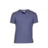 Heather Blue Anvil ADULT TRI-BLEND V-NECK TEE Pólók/T-Shirt