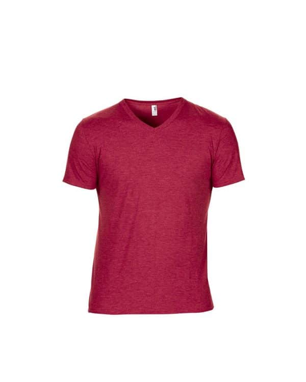 Heather Red Anvil ADULT TRI-BLEND V-NECK TEE Pólók/T-Shirt