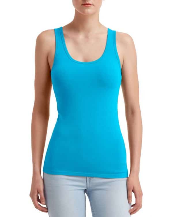 Caribbean Blue Anvil WOMEN'S STRETCH TANK Pólók/T-Shirt