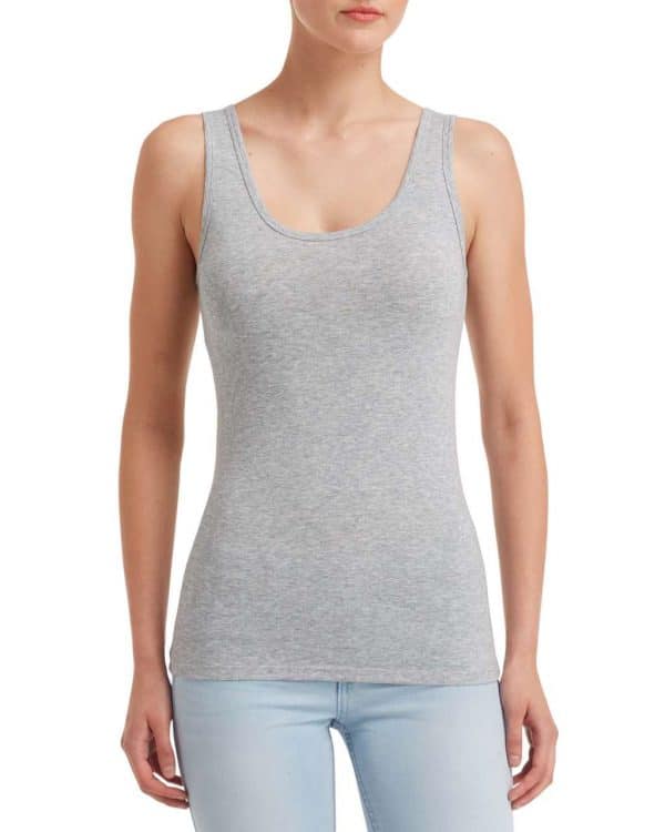 Heather Grey Anvil WOMEN'S STRETCH TANK Pólók/T-Shirt