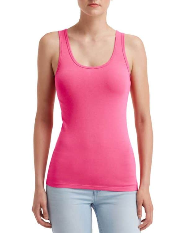Hot Pink Anvil WOMEN'S STRETCH TANK Pólók/T-Shirt