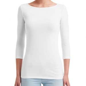 White Anvil WOMEN'S STRETCH 3/4 SLEEVE TEE Pólók/T-Shirt