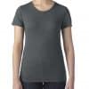 Heather Dark Grey Anvil WOMEN'S TRI-BLEND TEE Pólók/T-Shirt