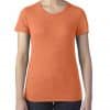 Heather Orange Anvil WOMEN'S TRI-BLEND TEE Pólók/T-Shirt