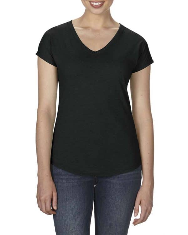 Black Anvil WOMEN'S TRI-BLEND V-NECK TEE Pólók/T-Shirt