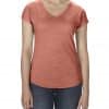 Heather Bronze Anvil WOMEN'S TRI-BLEND V-NECK TEE Pólók/T-Shirt