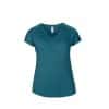 Heather Galapagos Blue Anvil WOMEN'S TRI-BLEND V-NECK TEE Pólók/T-Shirt