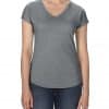 Heather Graphite Anvil WOMEN'S TRI-BLEND V-NECK TEE Pólók/T-Shirt